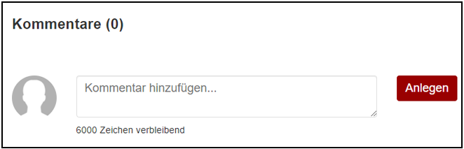 Kommentar anlegen